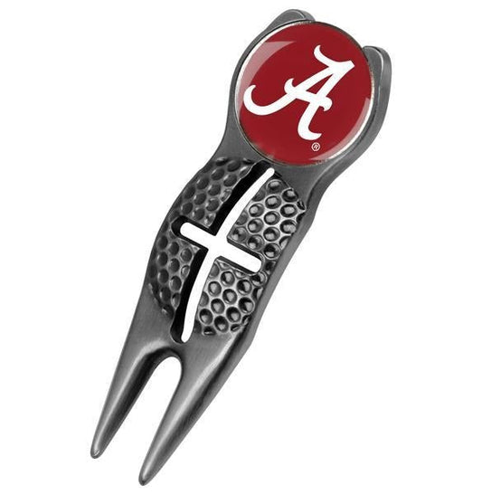 Alabama Crimson Tide - Crosshairs Divot Tool  -  Black - Linkswalkerdirect