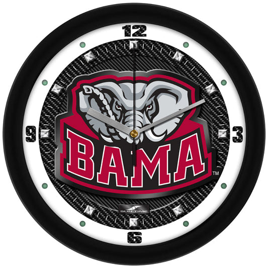 Alabama Crimson Tide - Carbon Fiber Textured Wall Clock - SuntimeDirect